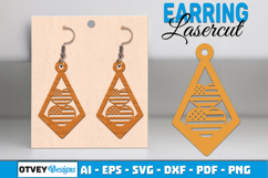 4th Of July Earring Lasercut File Product Image 2