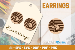 4th Of July Earring Lasercut File Product Image 1