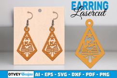 4th Of July Earring Lasercut File BUNDLES Product Image 9