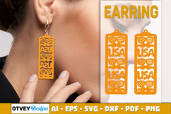 4th Of July Earring Lasercut File Product Image 2