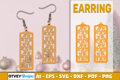 4th Of July Earring Lasercut File Product Image 1