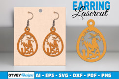 4th Of July Earring Lasercut File Product Image 1