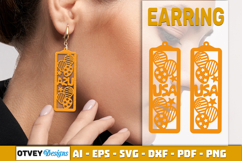 4th Of July Earring Lasercut File Product Image 2