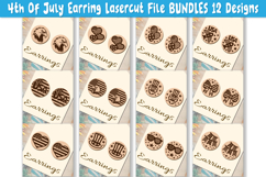 4th Of July Earring Lasercut File BUNDLES Product Image 1