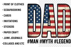 4th of July Father's Day Sublimation PNG Product Image 2