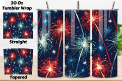3D firecracker tumbler wrap, exploding color design wrap, seamless patriotic sparks tumbler, 3D independence explosion, patriotic straight tumbler design, 20oz skinny tapered spark, seamless 3D exploding firecracker, color spark design, 3D patriotic explo