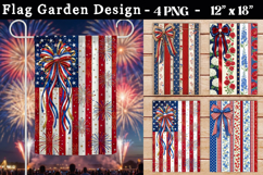 4th Of July Flag Garden PNG Product Image 1