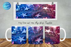 4th Of July Flag Glitter 11, 12 &amp; 15 Oz Mug Sublimation Product Image 1
