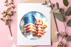 4th Of July Flag-Stained Glass Clipart Product Image 2