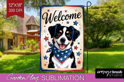 4th Of July Garden Flag Sublimation - Patriotic Welcome Sign Product Image 1