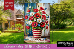 4th Of July Garden Flag Sublimation - Patriotic Welcome Sign Product Image 1
