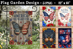 4th of July Garden Flag Design, Patriotic American Flag Butt Product Image 1