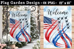 4th of July Garden Flag Design, Patriotic American Flag Product Image 1