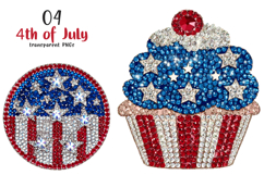 4th of July Glitter Rhinestone PNG Product Image 1