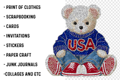 4th of July Glitter Rhinestone PNG Product Image 2