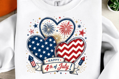 4th of july heart Sublimation PNG Product Image 2