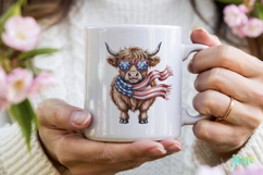 4th Of July Highland Cow Clipart Product Image 3