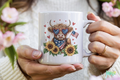 4th Of July Highland Cow Clipart Product Image 3