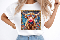 4th of July Highland Cow Leopard PNG Product Image 2