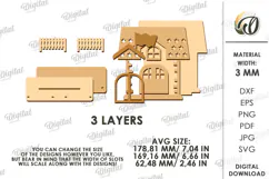 4th of July house Laser Cut. Home Stand Decor SVG Product Image 2