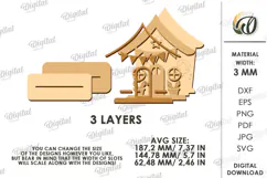 4th of July house Laser Cut. Home Stand Decor SVG Product Image 2