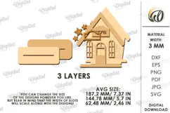 4th of July house Laser Cut. Home Stand Decor SVG Product Image 2
