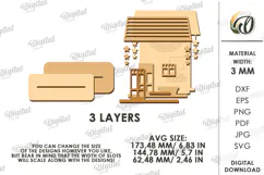 4th of July house Laser Cut. Home Stand Decor SVG Product Image 2