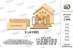 4th of July house Laser Cut. Home Stand Decor SVG Product Image 2