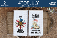 4th Of July Kitchen Towel Sublimation