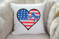 4th of July Love and Bow SVG, Red White and Blue SVG Product Image 3