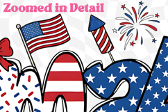 Patriotic 4th of July Mama Charm PNG Product Image 3