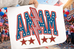 4th of July Mama Png, American Latch Hook Yarn Crochet Product Image 2