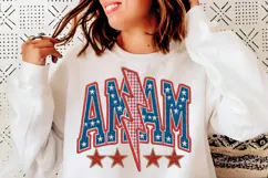 4th of July Mama Png, American Latch Hook Yarn Crochet Product Image 5