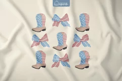 Coquette Cowgirl 4th of July Sublimation Design Product Image 1