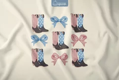Coquette Cowgirl 4th of July Sublimation Design Product Image 1
