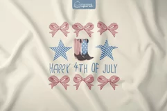 Coquette Cowgirl 4th of July Sublimation Design Product Image 1
