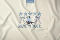 Coquette Cowgirl 4th of July Sublimation Design Product Image 1