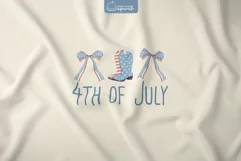 Coquette Cowgirl 4th of July Sublimation Design Product Image 1