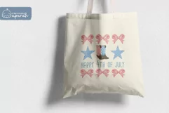 Coquette Cowgirl 4th of July Sublimation Design Product Image 3