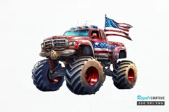 4th Of July Monster PNG Clipart Product Image 1