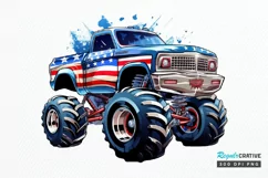 4th Of July Monster PNG Clipart Product Image 1