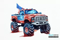 4th Of July Monster PNG Clipart Product Image 1