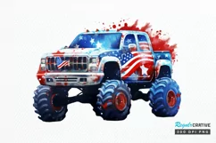 4th Of July Monster PNG Clipart Product Image 1