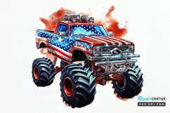 4th Of July Monster PNG Clipart Product Image 1