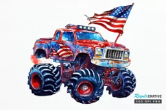 4th Of July Monster PNG Clipart Product Image 1