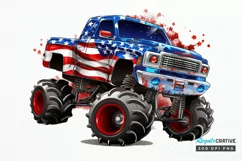 4th Of July Monster PNG Clipart Product Image 1