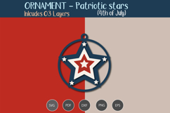 4th of July Ornament Patriotic star Product Image 3
