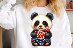 4th Of July Panda Sublimation Clipart Product Image 3