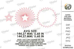 4th of July party decor Laser Cut. Star SVG Product Image 2