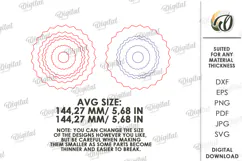 4th of July party decor Laser Cut. Rosette SVG Product Image 2